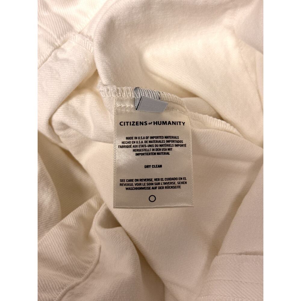 Citizens of Humanity Dress Medium Womens White Denim Puff Sleeve Mini - Picture 7 of 8
